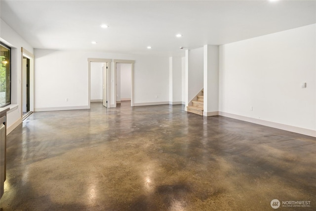 1450 Nelson Siding, Cle Elum, WA 98922 - spare room with concrete floors, recessed lighting, and stairs