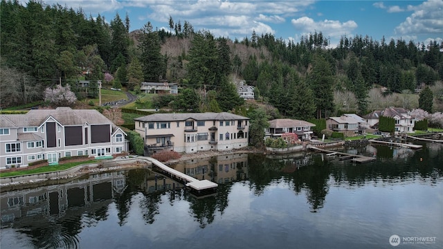 2837 E Lake Sammamish Pkwy NE, Sammamish, WA 98074 - aerial perspective of suburban area with a large body of water