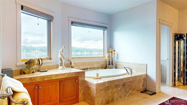 2837 E Lake Sammamish Pkwy NE, Sammamish, WA 98074 - bathroom featuring a bath, healthy amount of natural light, and tile patterned floors