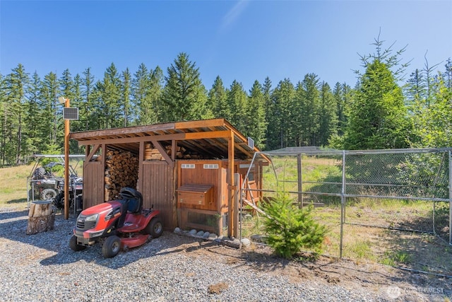 19002 Sorenson Rd SE, Yelm, WA 98597 - view of poultry coop with a forest view