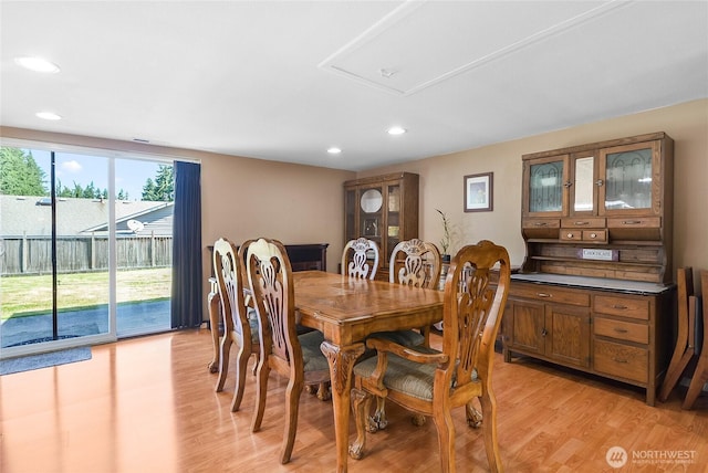 3711 116th St SE, Everett, WA 98208 - dining area featuring light wood-style floors and recessed lighting