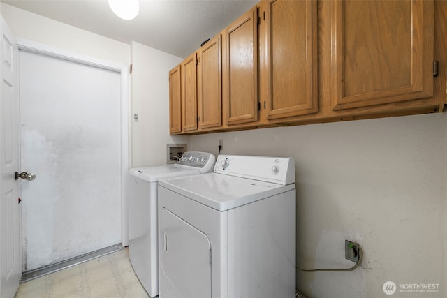 4051 S 159th Ln, Tukwila, WA 98188 - washroom with cabinet space, light flooring, and independent washer and dryer