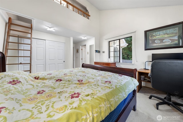 4051 S 159th Ln, Tukwila, WA 98188 - bedroom with carpet floors, a closet, and an office area