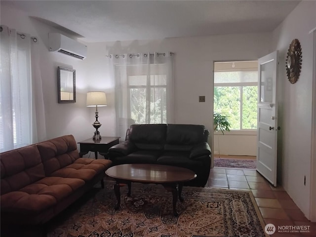 306 Henderson Way E, Tonasket, WA 98855 - living room with an AC wall unit and tile patterned flooring