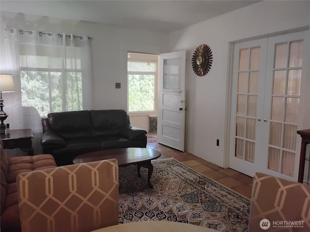 306 Henderson Way E, Tonasket, WA 98855 - tiled living room with french doors