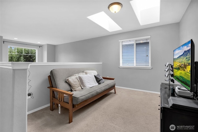 6815 278th St NW, Stanwood, WA 98292 - living area featuring a skylight and carpet