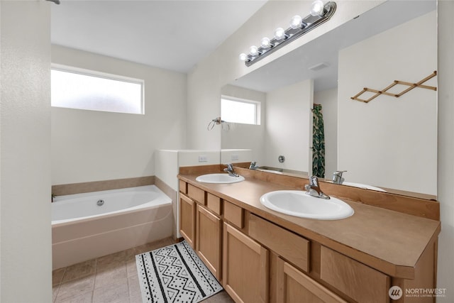 6815 278th St NW, Stanwood, WA 98292 - bathroom with double vanity and a garden tub