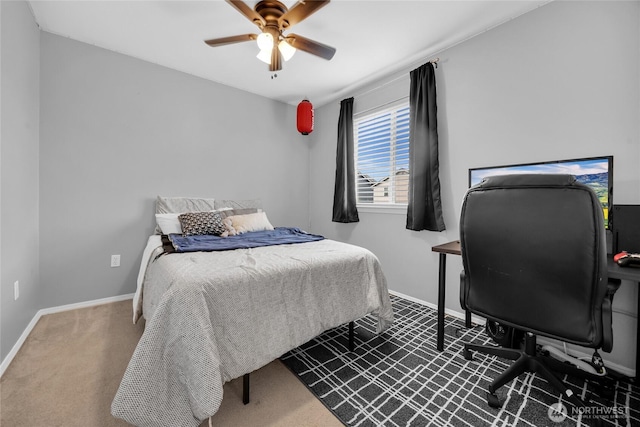 6815 278th St NW, Stanwood, WA 98292 - carpeted bedroom featuring an office area and a ceiling fan