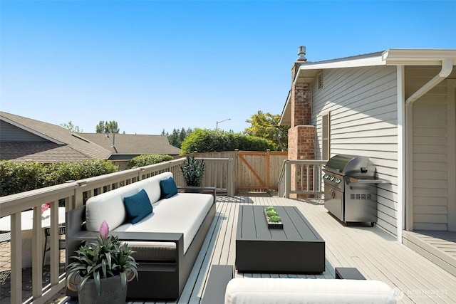 8833 47th Pl W, Mukilteo, WA 98275 - deck featuring an outdoor living space and area for grilling