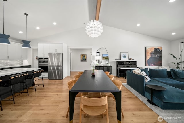 451S Partridge Ln, East Wenatchee, WA 98802 - dining area featuring light wood-style floors and recessed lighting