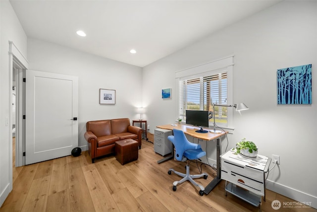 451S Partridge Ln, East Wenatchee, WA 98802 - office space with light wood-type flooring and recessed lighting