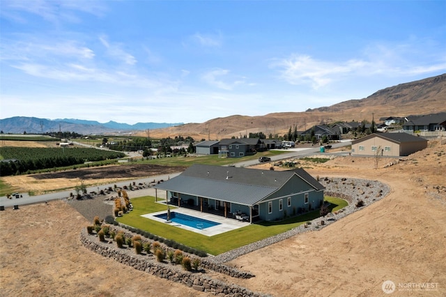 451S Partridge Ln, East Wenatchee, WA 98802 - view from above of property with mountains