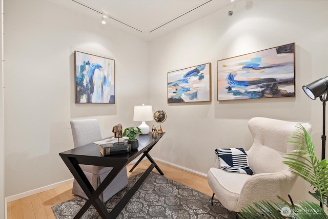 2801 1st Ave Unit 501, Seattle, WA 98121 - office area with track lighting and light wood-type flooring