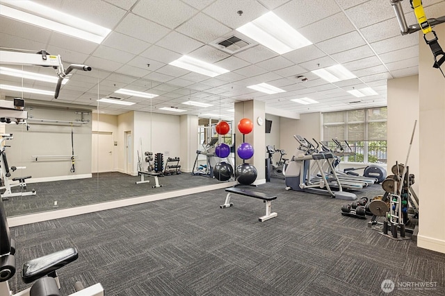2801 1st Ave Unit 501, Seattle, WA 98121 - workout area featuring carpet flooring