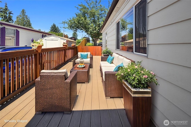 11500 Meridian Ave S Unit 22, Everett, WA 98208 - wooden deck with an outdoor living space