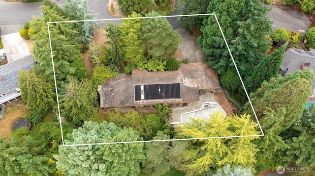2305 88th St NE, Clyde Hill, WA 98004 - aerial view of property and surrounding area with property parcel outlined