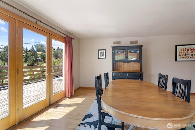 3613 Mcmullan Rd, Wenatchee, WA 98801 - dining space with french doors and light wood finished floors