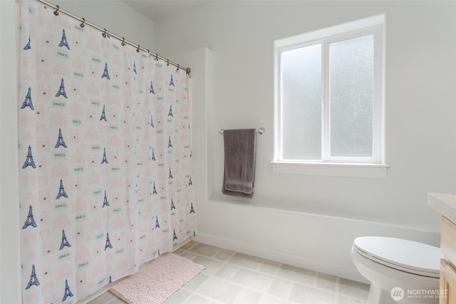 3761 Hannah Ct, Bellingham, WA 98226 - bathroom featuring healthy amount of natural light, curtained shower, and vanity