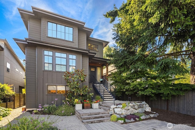 8841 Dibble Ave NW, Seattle, WA 98117 - modern home featuring a fenced backyard