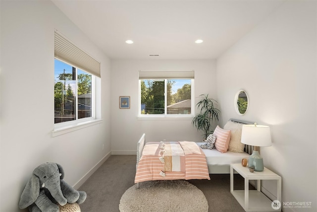 8841 Dibble Ave NW, Seattle, WA 98117 - bedroom featuring carpet flooring and recessed lighting