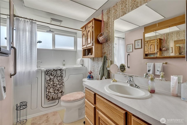 17004 137th Pl SE, Renton, WA 98058 - full bath featuring vanity and curtained shower