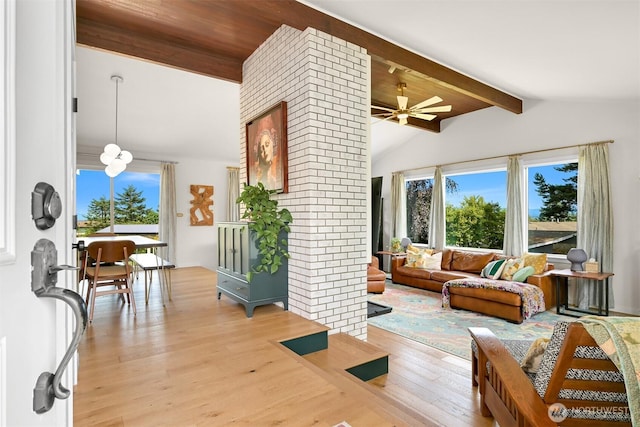 6002 Ridgeview Pl, Ferndale, WA 98248 - living area with healthy amount of natural light, light wood-type flooring, and ceiling fan