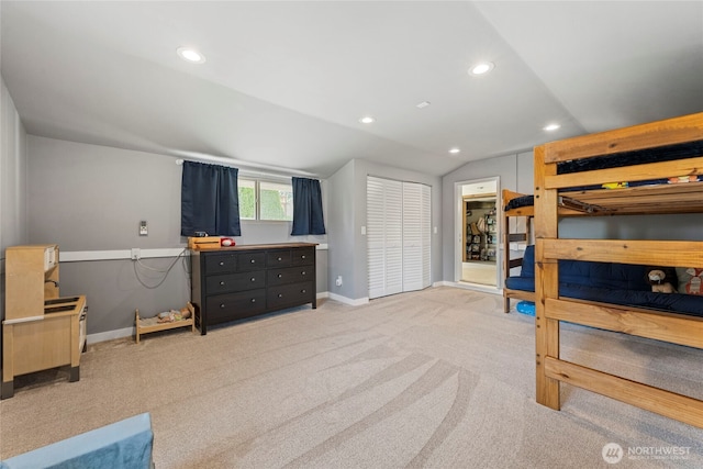 922 SW 160th St, Burien, WA 98166 - carpeted bedroom featuring lofted ceiling and recessed lighting