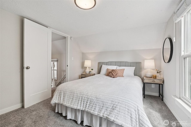 1022 N Anderson St, Tacoma, WA 98406 - bedroom featuring carpet floors, multiple windows, and lofted ceiling