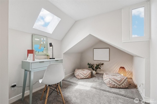 1022 N Anderson St, Tacoma, WA 98406 - carpeted office space with a skylight and vaulted ceiling