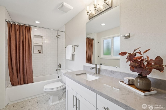 1022 N Anderson St, Tacoma, WA 98406 - full bath with shower / tub combo, vanity, and recessed lighting
