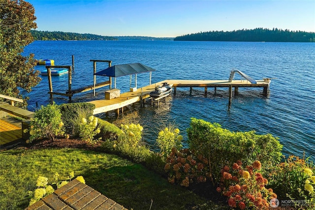 18 Holly Ln, Mercer Island, WA 98040 - dock area featuring a water view