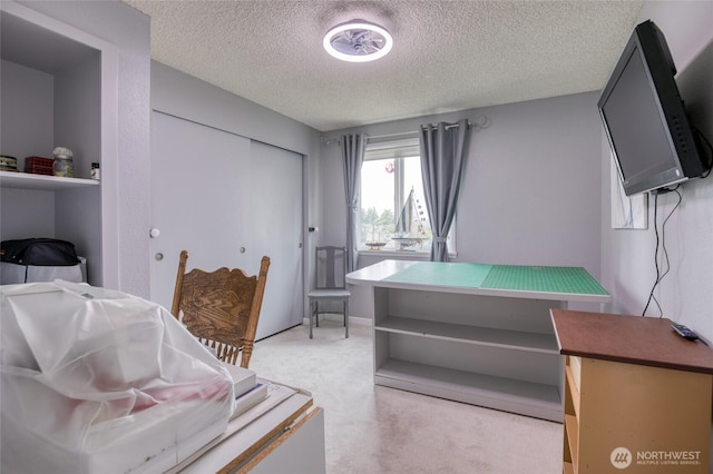 717 Judith Ct, Aberdeen, WA 98520 - bedroom with a textured ceiling, light colored carpet, and a closet