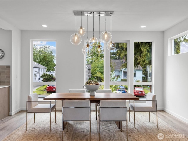 9015 Dibble Ave NW, Seattle, WA 98117 - dining space with light wood-type flooring and recessed lighting