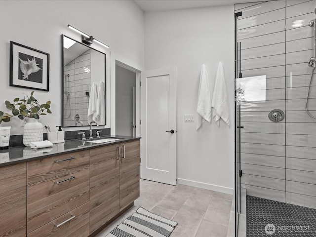 9015 Dibble Ave NW, Seattle, WA 98117 - full bathroom with vanity and a stall shower
