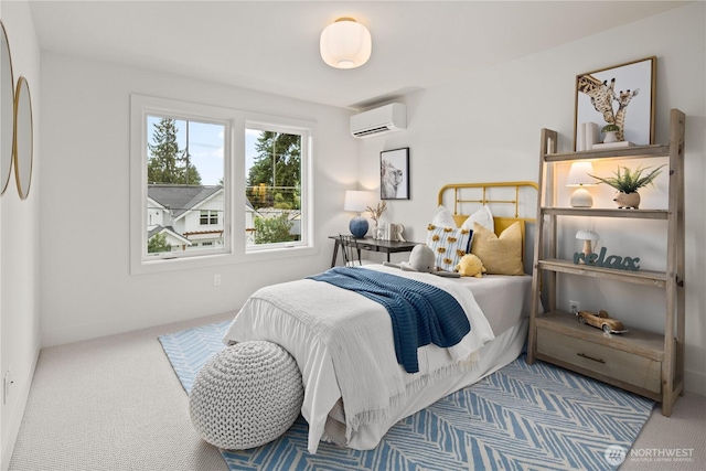 331 18th Ave, Kirkland, WA 98033 - bedroom featuring a wall mounted air conditioner and carpet flooring
