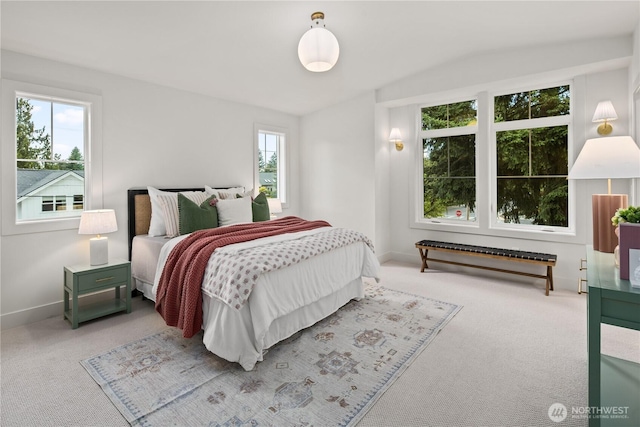 331 18th Ave, Kirkland, WA 98033 - bedroom with carpet floors, multiple windows, and lofted ceiling