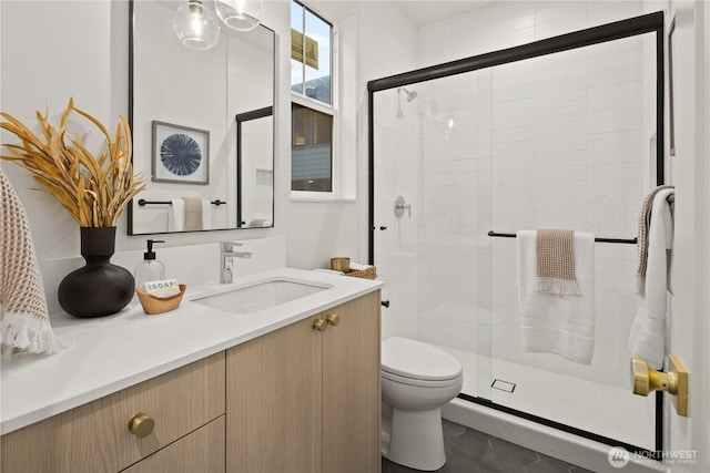 333 18th Ave, Kirkland, WA 98033 - bathroom with vanity, a shower stall, and tile patterned floors