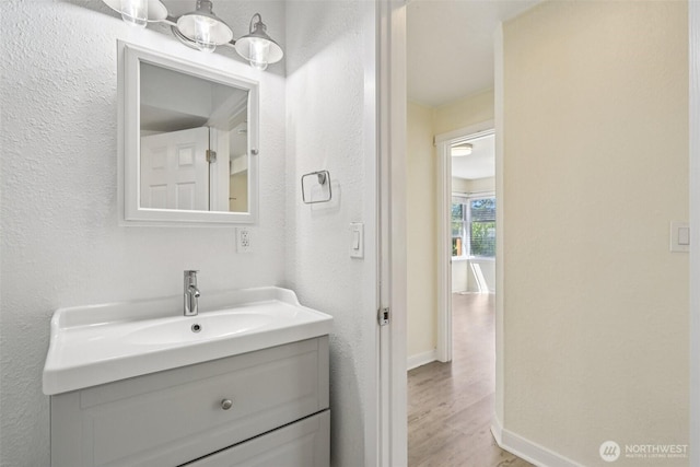 11303 Park Ave S, Tacoma, WA 98444 - bathroom with wood finished floors and vanity
