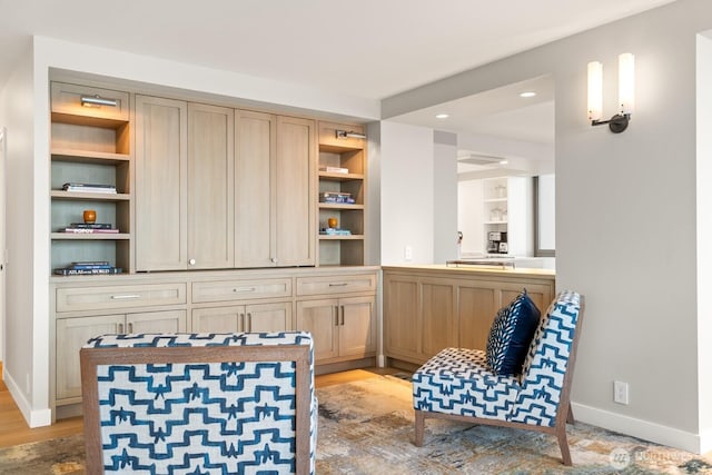 1620 43rd Ave E Unit 15A-B, Seattle, WA 98112 - dining room with light wood-type flooring, recessed lighting, and built in features
