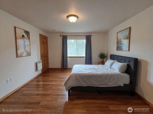 408 Eddy Ct, Port Townsend, WA 98368 - bedroom with wood finished floors and radiator heating unit