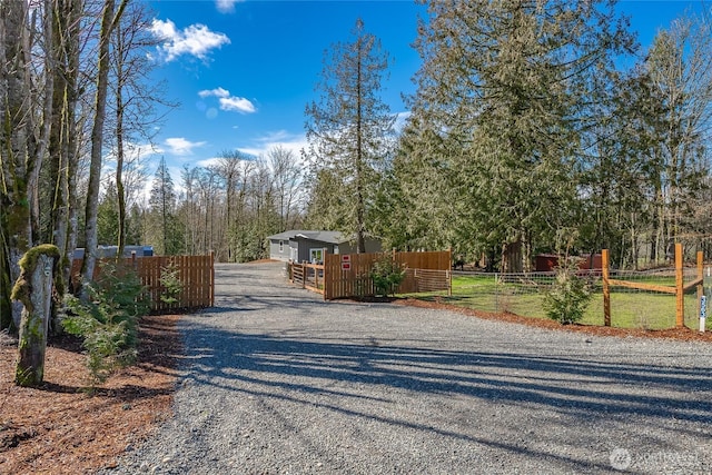 3563 Sweet Rd, Blaine, WA 98230 - view of dirt / gravel driveway featuring a gated entry and a gate
