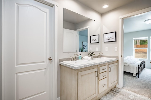 3563 Sweet Rd, Blaine, WA 98230 - full bath featuring double vanity, connected bathroom, and recessed lighting