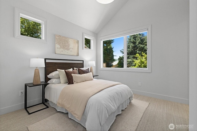 231 19th Ave, Kirkland, WA 98033 - bedroom with lofted ceiling and light carpet
