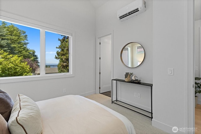 231 19th Ave, Kirkland, WA 98033 - bedroom featuring a wall mounted air conditioner and baseboards