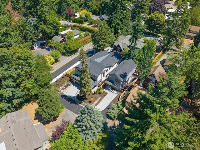 231 19th Ave, Kirkland, WA 98033 - aerial view of property and surrounding area with nearby suburban area