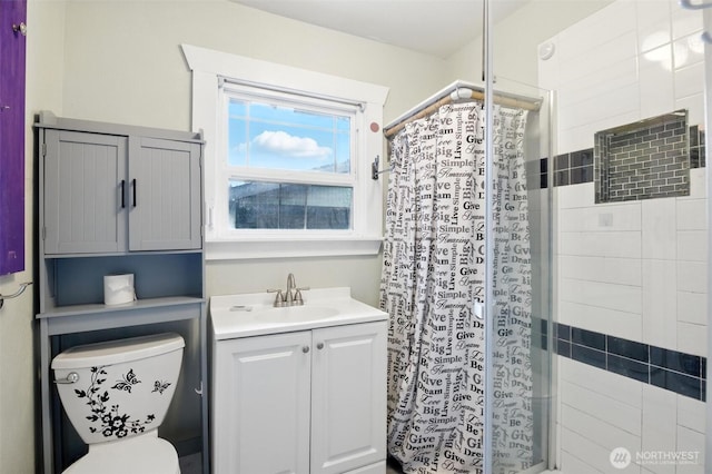 4061 E Howe St, Tacoma, WA 98404 - full bathroom featuring a stall shower and vanity