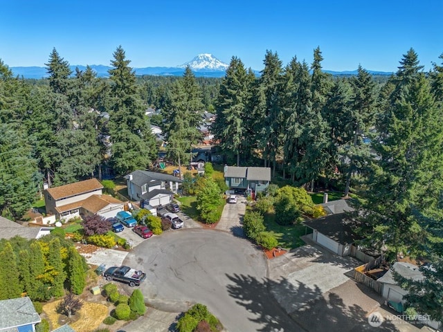 8106 186th Street Ct E, Puyallup, WA 98375 - aerial view of a mountain backdrop and a heavily wooded area