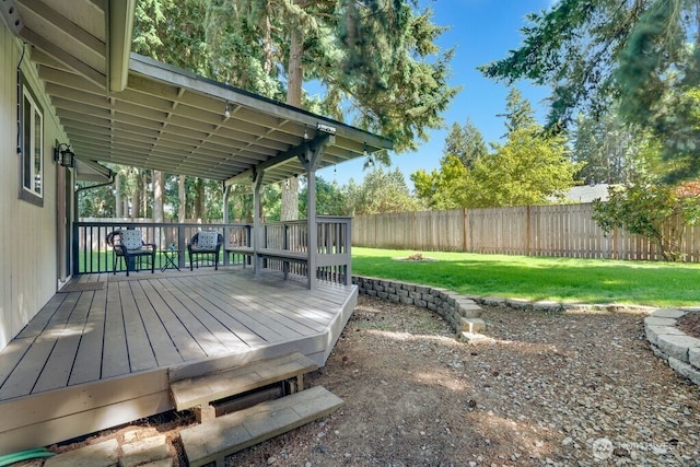 8106 186th Street Ct E, Puyallup, WA 98375 - wooden deck featuring a fenced backyard