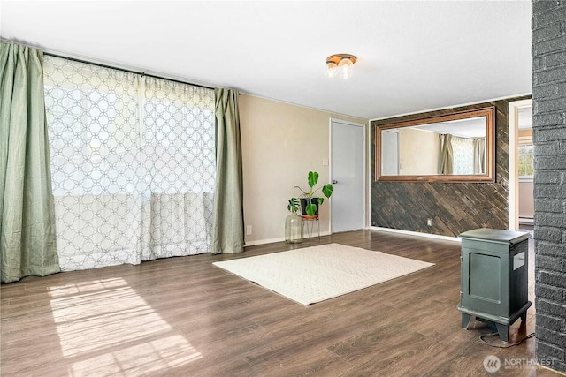 4476 Birch Bay Lynden Rd, Birch Bay, WA 98230 - unfurnished living room with wood finished floors and wooden walls