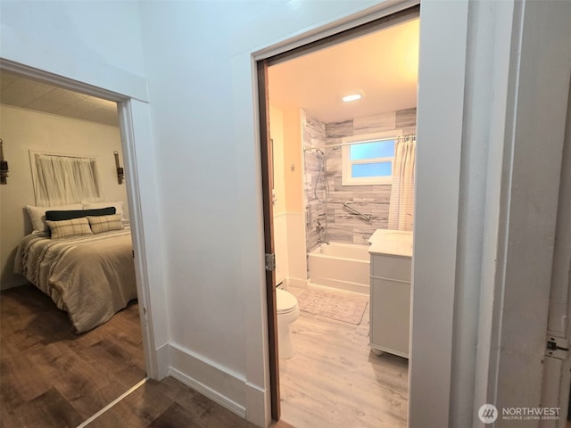 321 12th St, Raymond, WA 98577 - corridor with wood finished floors